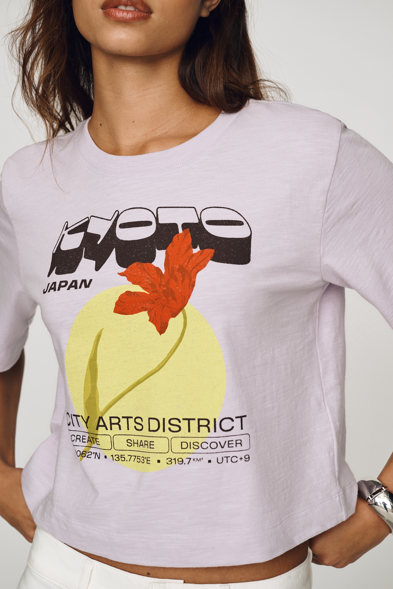 Maeve Cotton Cropped Graphic Tee