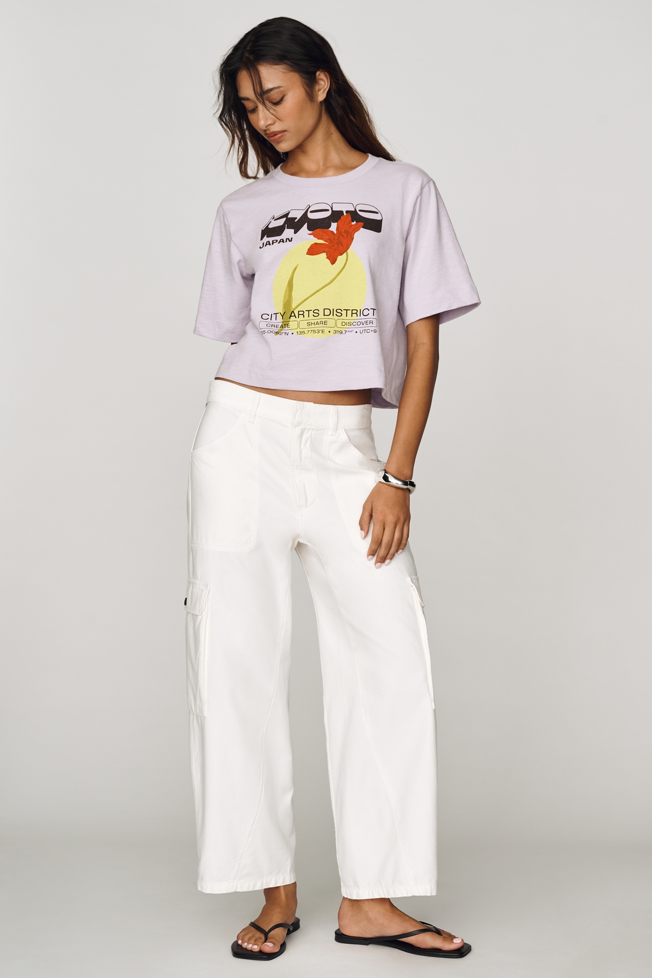 Maeve Cotton Cropped Graphic Tee