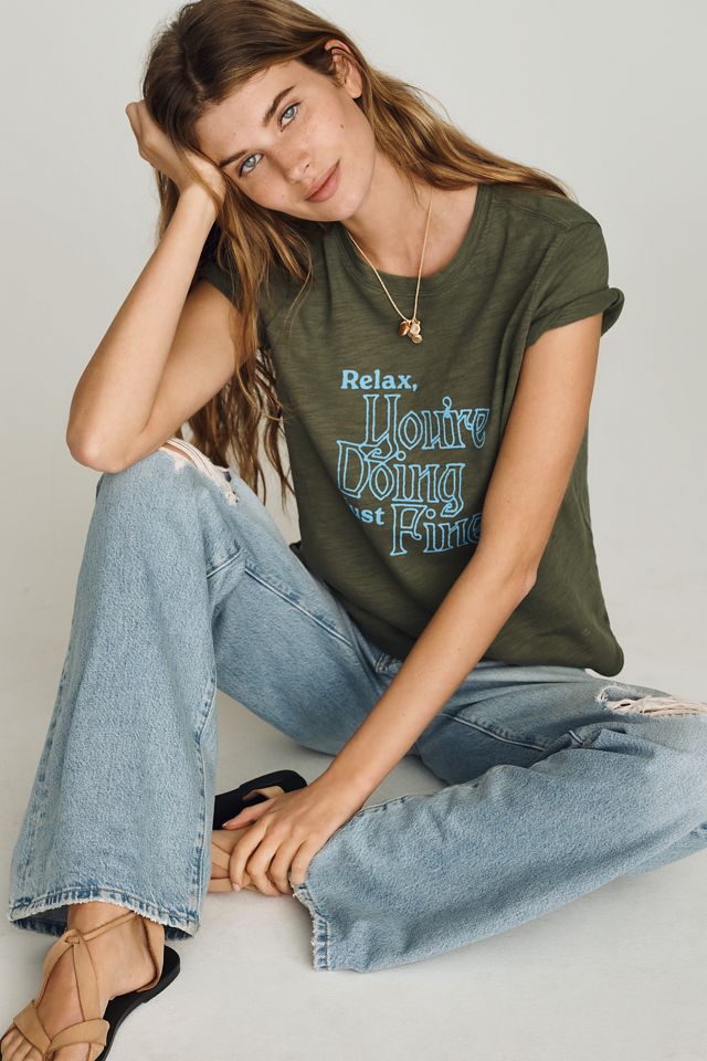 Pilcro Bennie Cotton Slim Crew Neck Tee #2