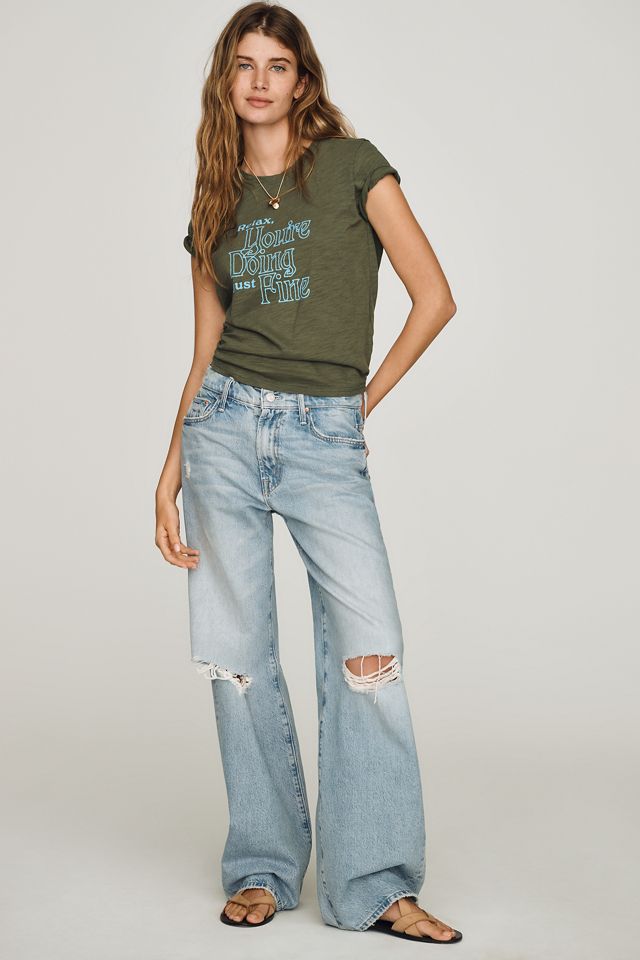 Pilcro Bennie Cotton Slim Crew Neck Tee #3