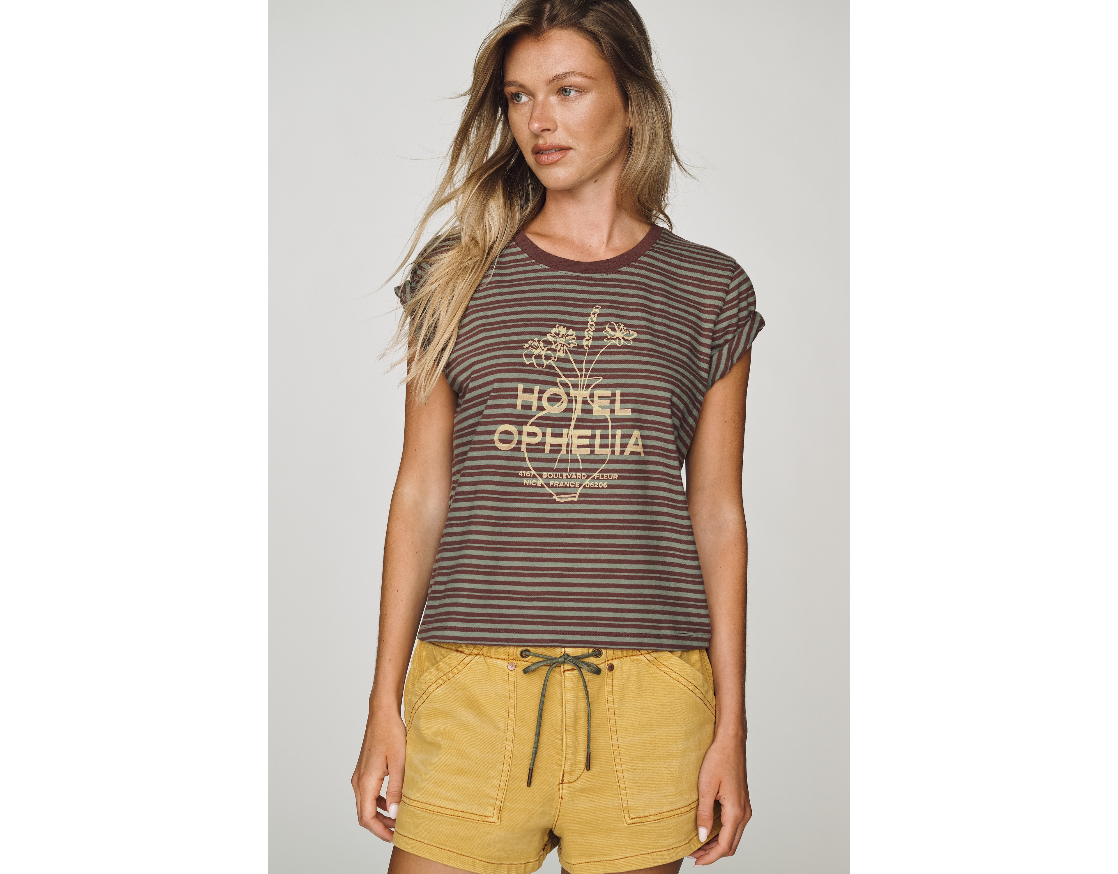 By Anthropologie Hotel Ophelia Cotton Graphic Tee