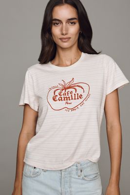 By Anthropologie Hotel Ophelia Cotton Graphic Tee