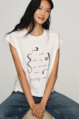 By Anthropologie Cotton Tee by Kit Agar