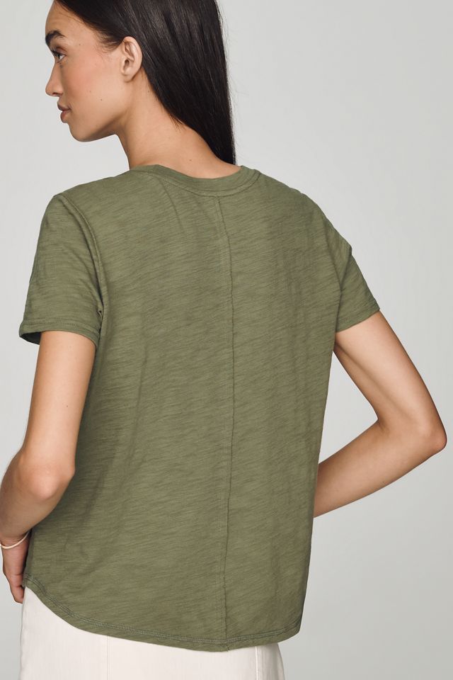 Pilcro Bennie Cotton Slim Crew-Neck Tee #1