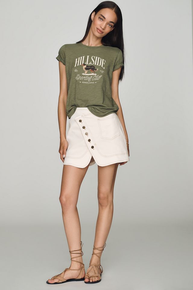 Pilcro Bennie Cotton Slim Crew-Neck Tee #3