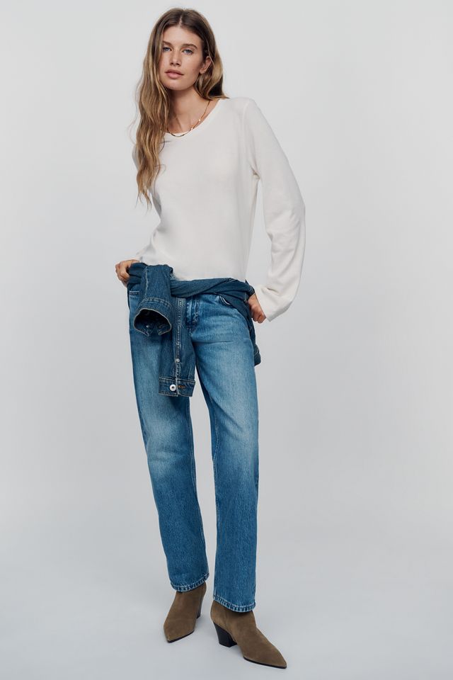 By Anthropologie Evelyn 100% Cotton Long Sleeve Tee #2