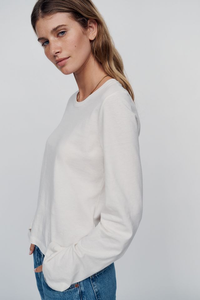 By Anthropologie Evelyn 100% Cotton Long Sleeve Tee #3