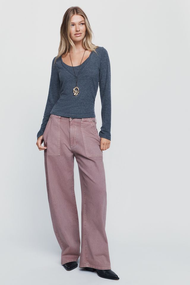 Pilcro Layered Long-Sleeve Top #1