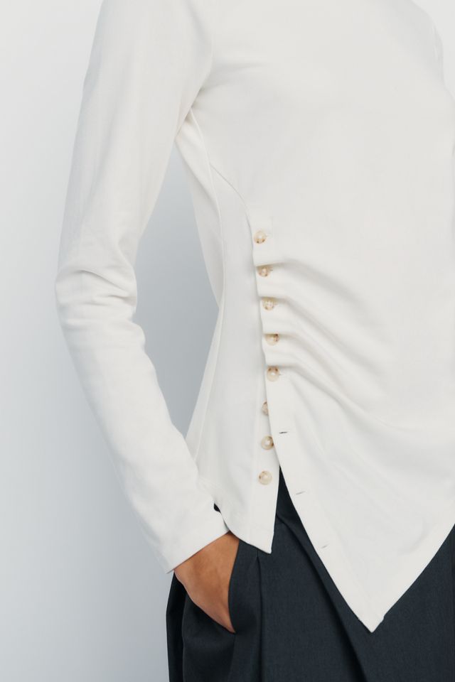 Haut asymétrique en mélange coton-modal Maeve #1