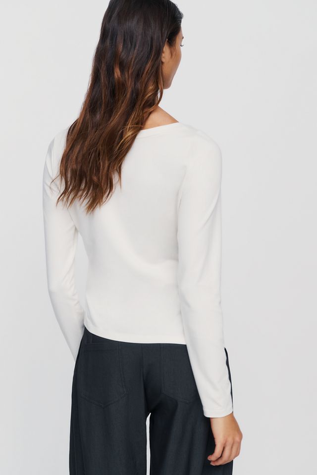 Haut asymétrique en mélange coton-modal Maeve #3
