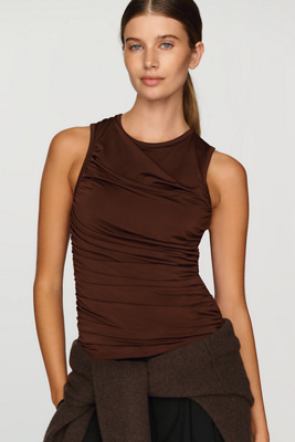 By Anthropologie Ruched Sleeveless Tank by Anthropologie