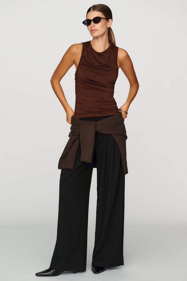 By Anthropologie Ruched Sleeveless Tank #3