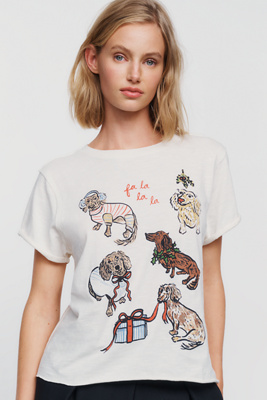 Nikki Ackerman x Maeve Caitlin 100% Cotton Holiday Tee by Anthropologie