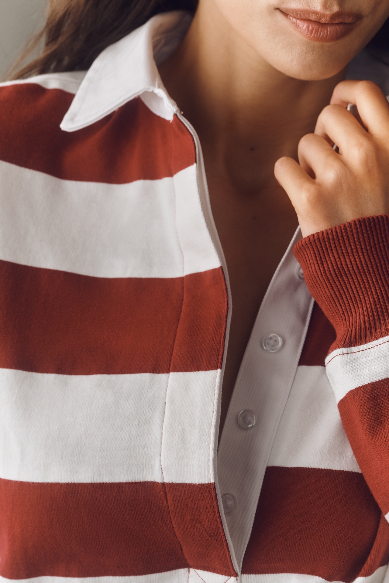 Good American Cotton Rugby Top