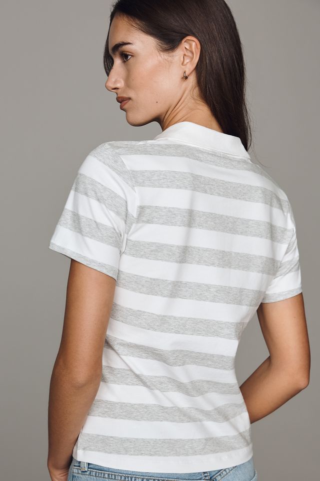 Good American Super Stretchy Collared Tee #1