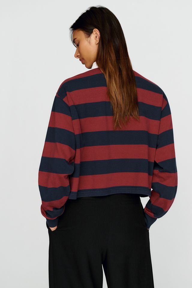 Good American 100% Cotton Cropped Rugby Polo Shirt #2