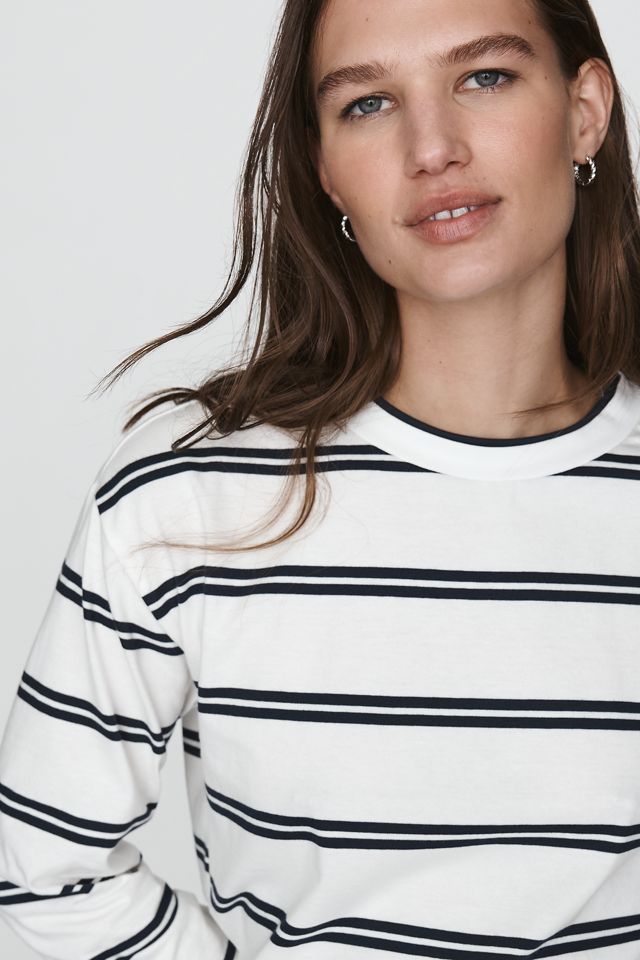 Good American 100% Cotton Layered Tee #3