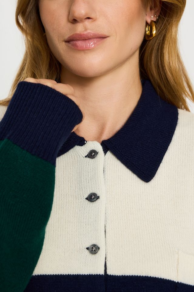 Pull de rugby surdimensionné en laine et cachemire Good American #4