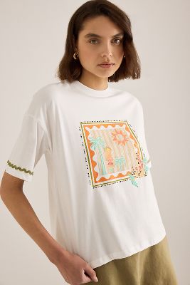 T-shirt graphique en White taille: S chez Anthropologie - Never Fully Dressed - Modalova