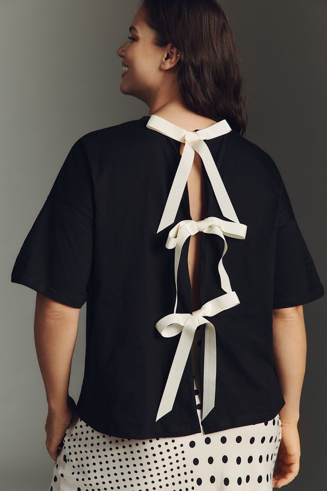 Never Fully Dressed Short-Sleeve Bow-Back Top #2