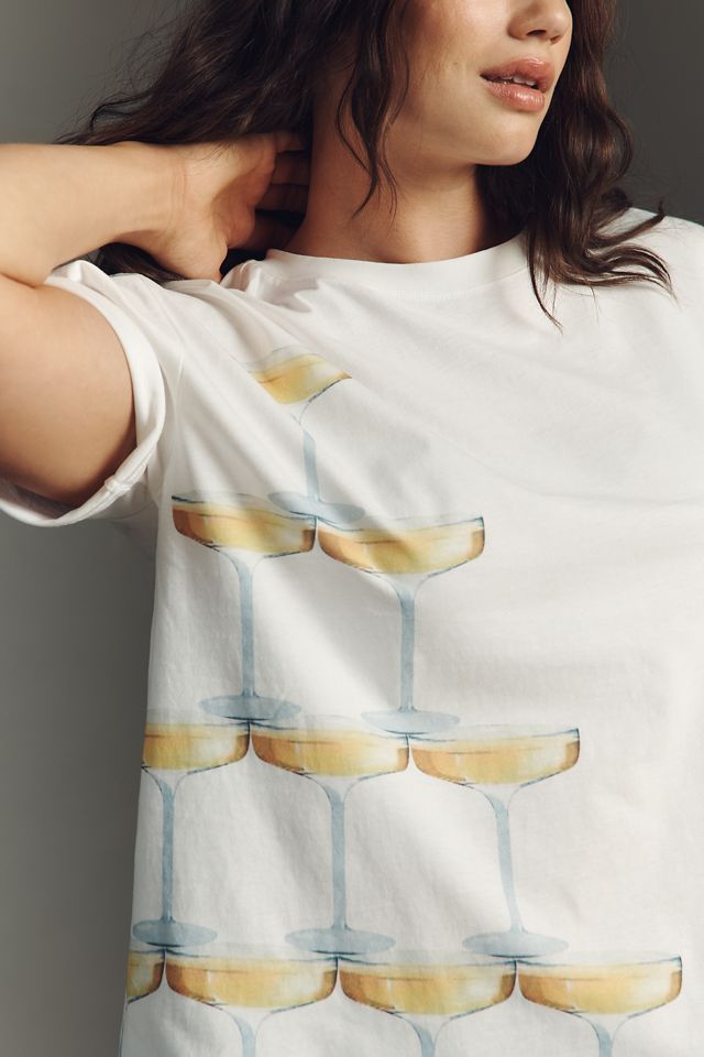 Never Fully Dressed Champagne Graphic Tee | Anthropologie