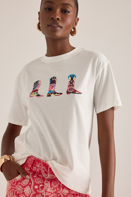 Never Fully Dressed Cowboy Boot Graphic T-Shirt