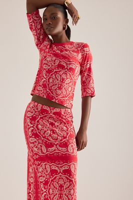 Never Fully Dressed Bandana Print Top