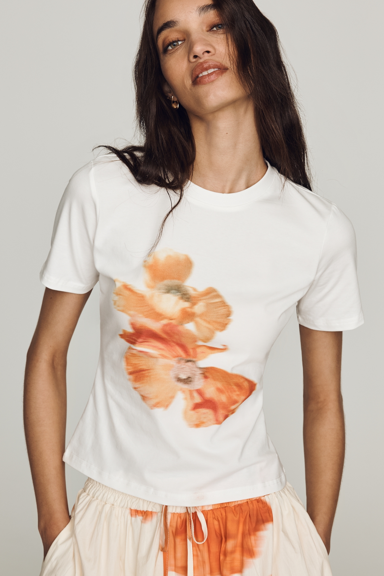 Never Fully Dressed Blurred Floral Graphic Tee