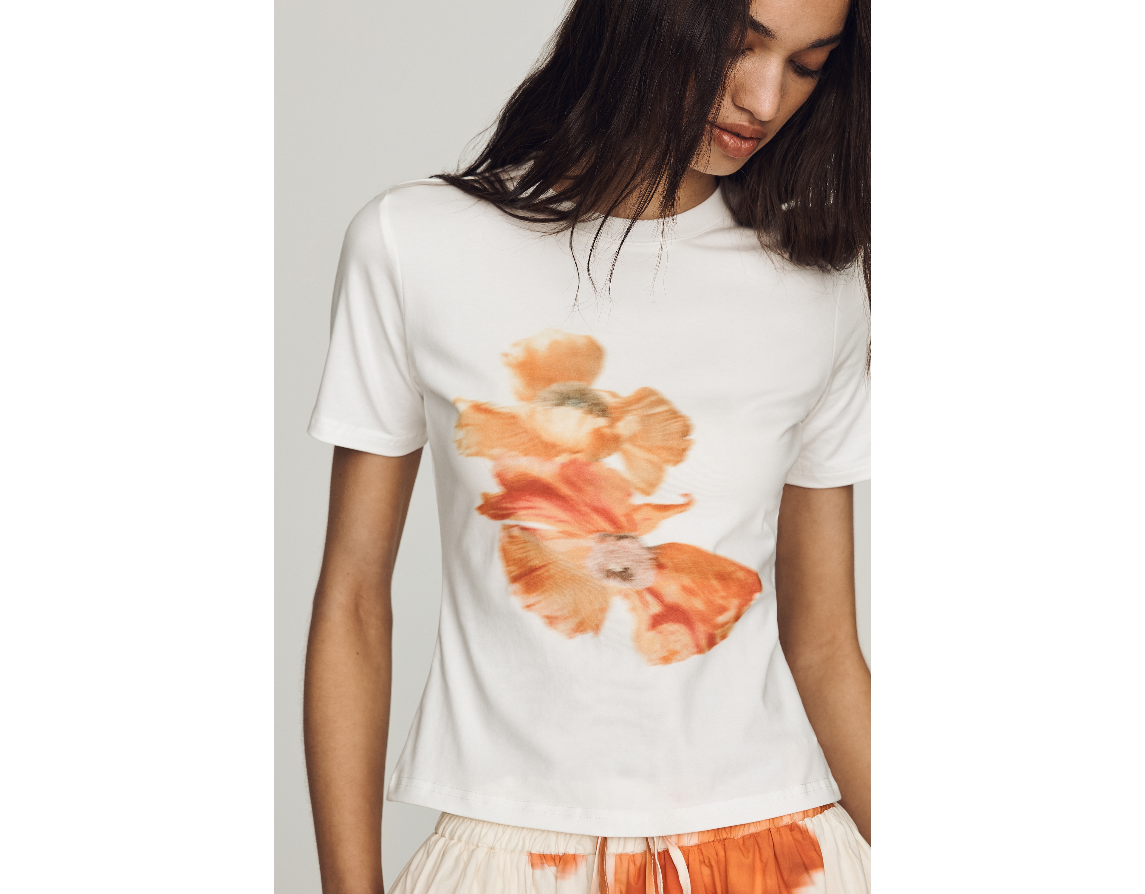 Never Fully Dressed Blurred Floral Graphic Tee