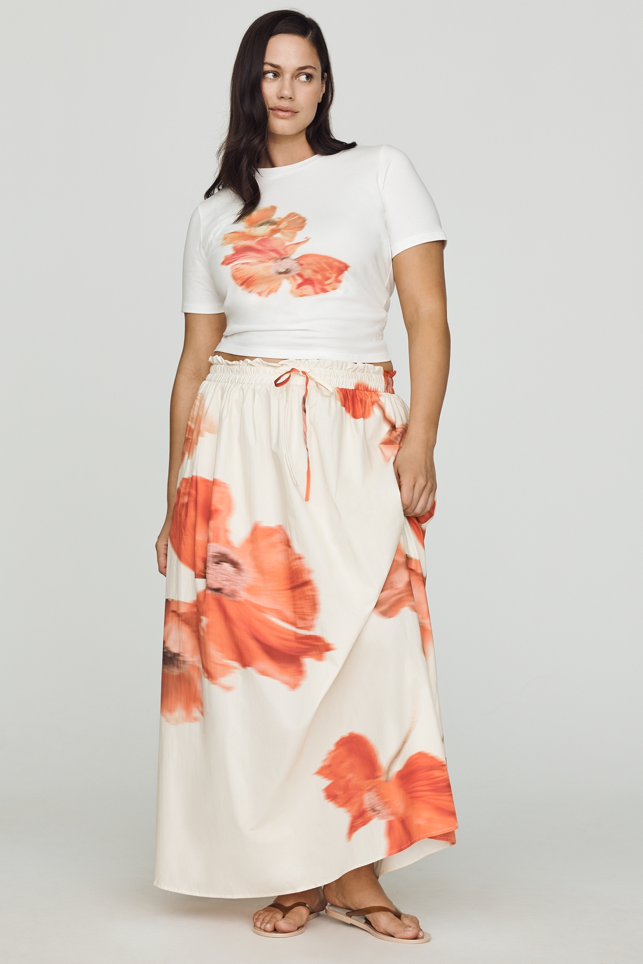 Never Fully Dressed Blurred Floral Graphic Tee