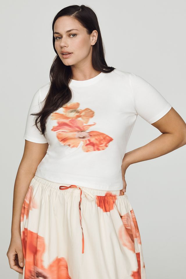 Never Fully Dressed Blurred Floral Graphic Tee #4