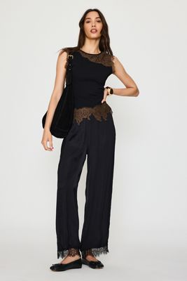 Never Fully Dressed Lace Jersey Top