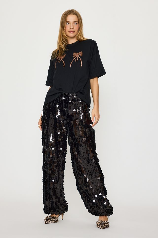 T-Shirt con Fiocco Leopardato Never Fully Dressed #1