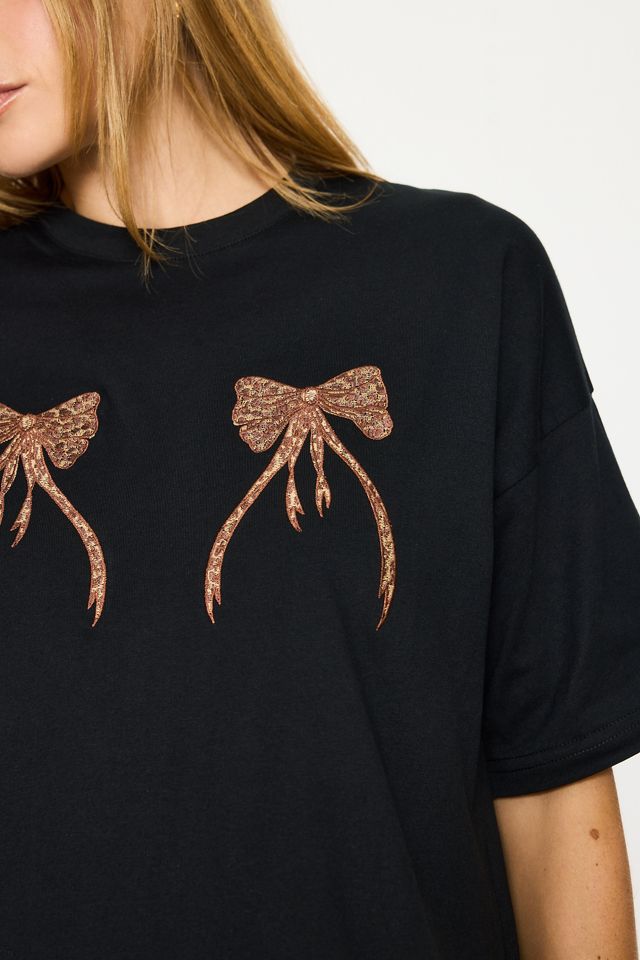 T-Shirt con Fiocco Leopardato Never Fully Dressed #4