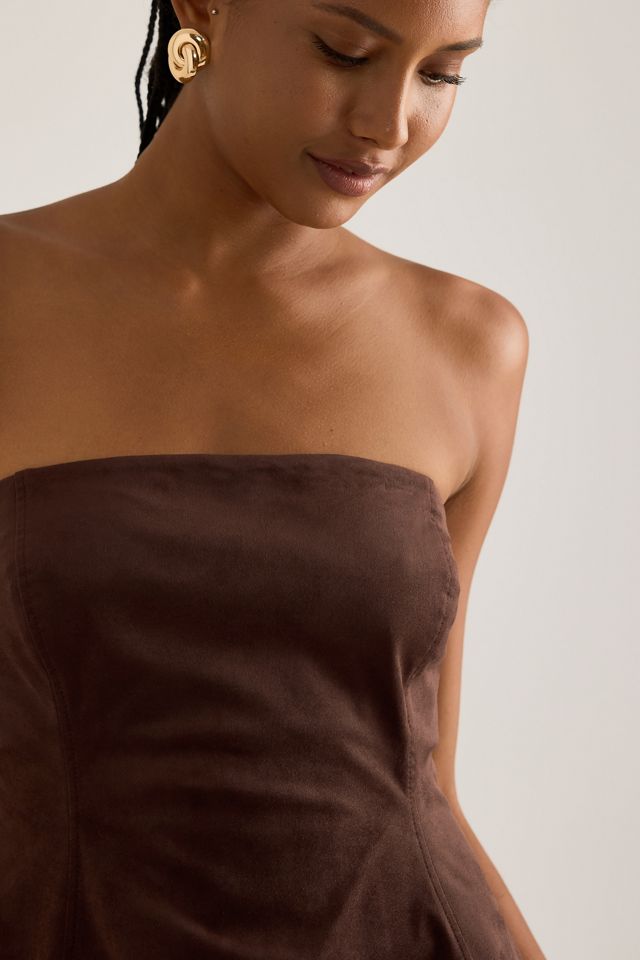By Anthropologie Haut bandeau en suédine #5