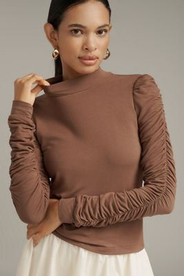 Walter Baker Chaya Long-Sleeve Ruched Top