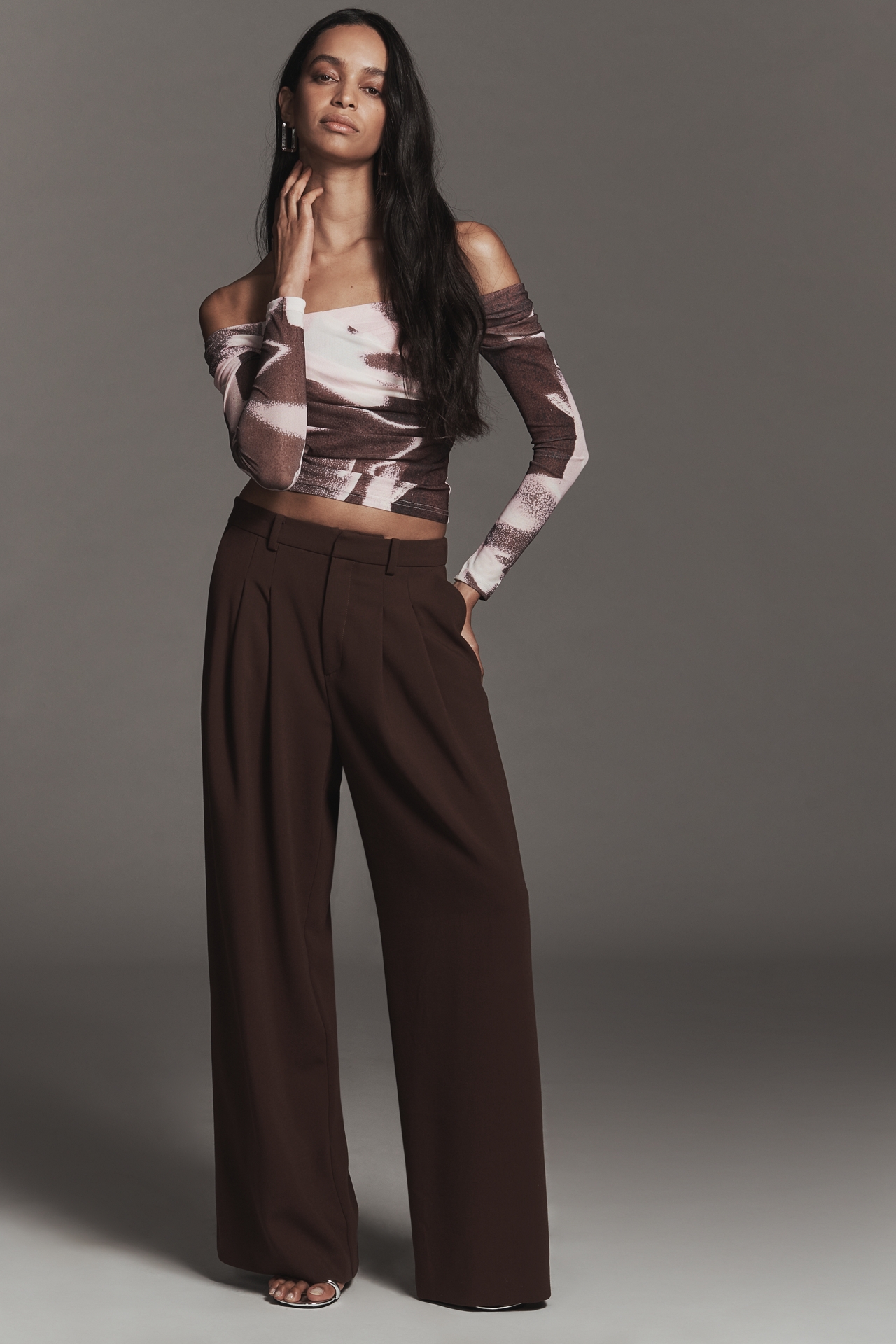 SOVERE Afterlight Long-Sleeve Off-Shoulder Top