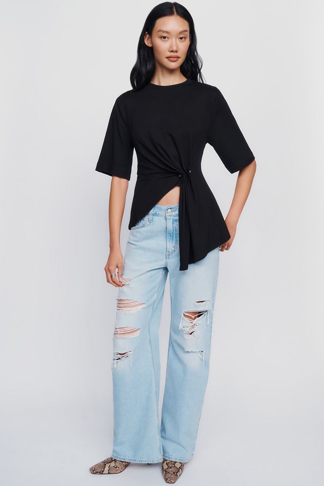 SOVERE Sohvi 100% Cotton Asymmetrical Top #1