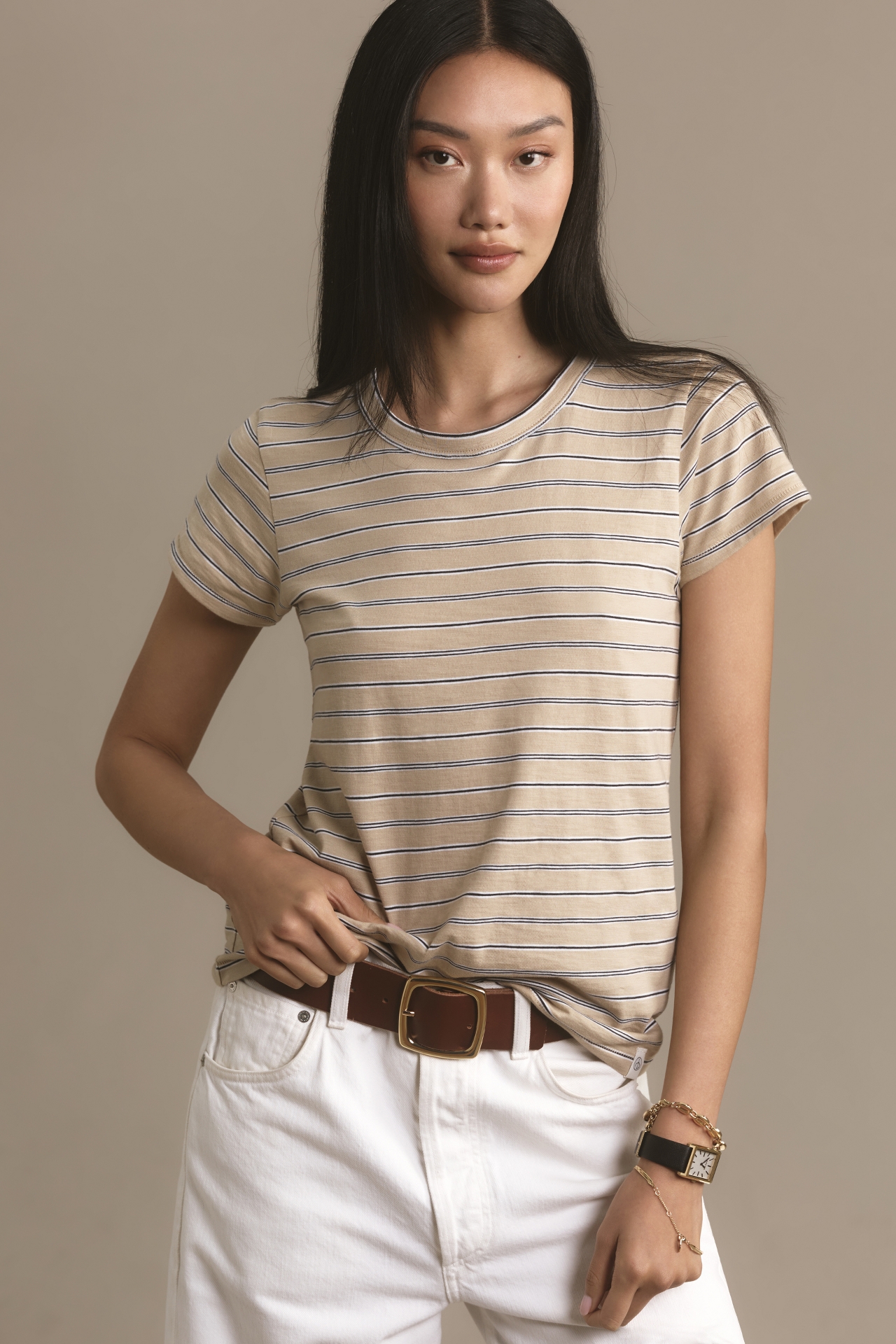 rag & bone Slub Striped Tee