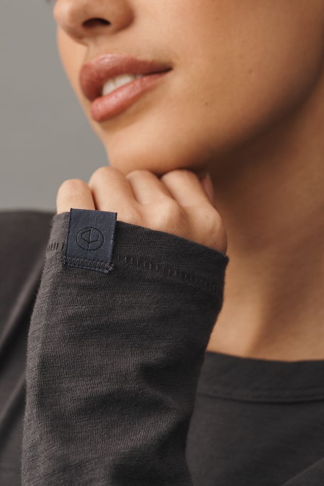 rag & bone Long-Sleeve Cotton-Slub Tee #1