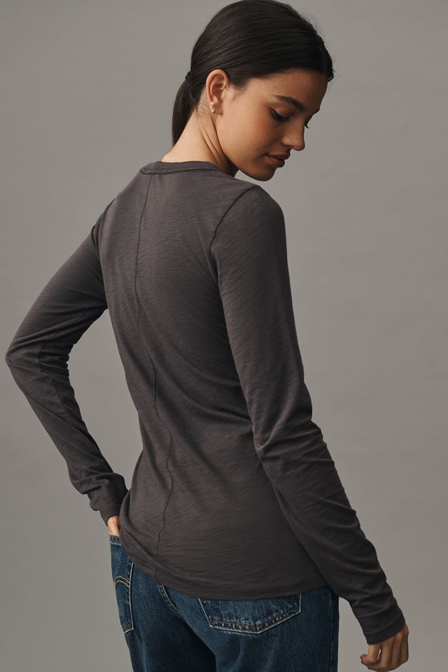 rag & bone Long-Sleeve Cotton-Slub Tee #2