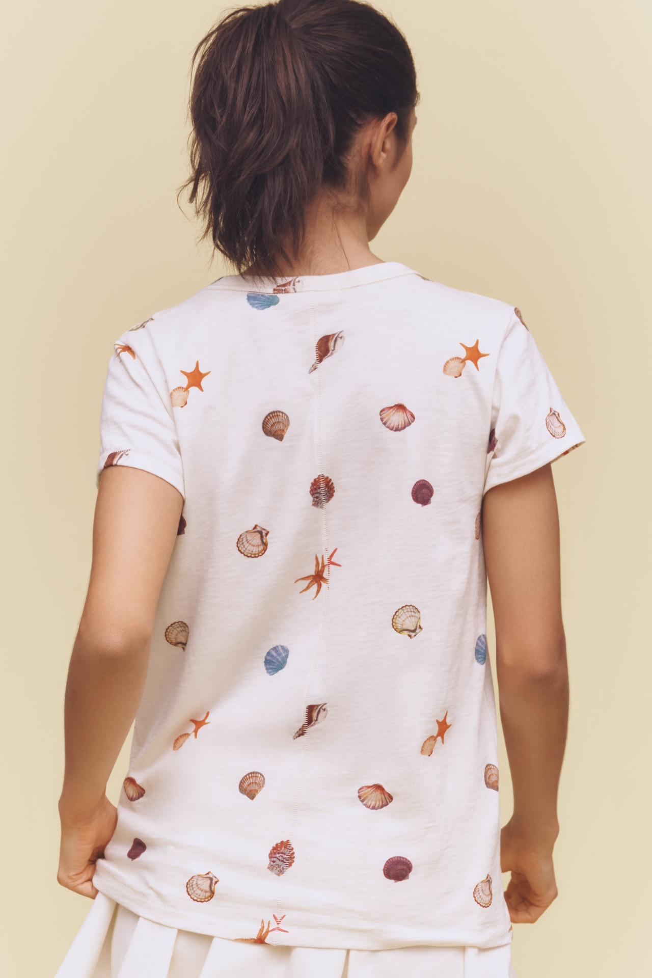 rag & bone Allover Seashell Graphic Tee