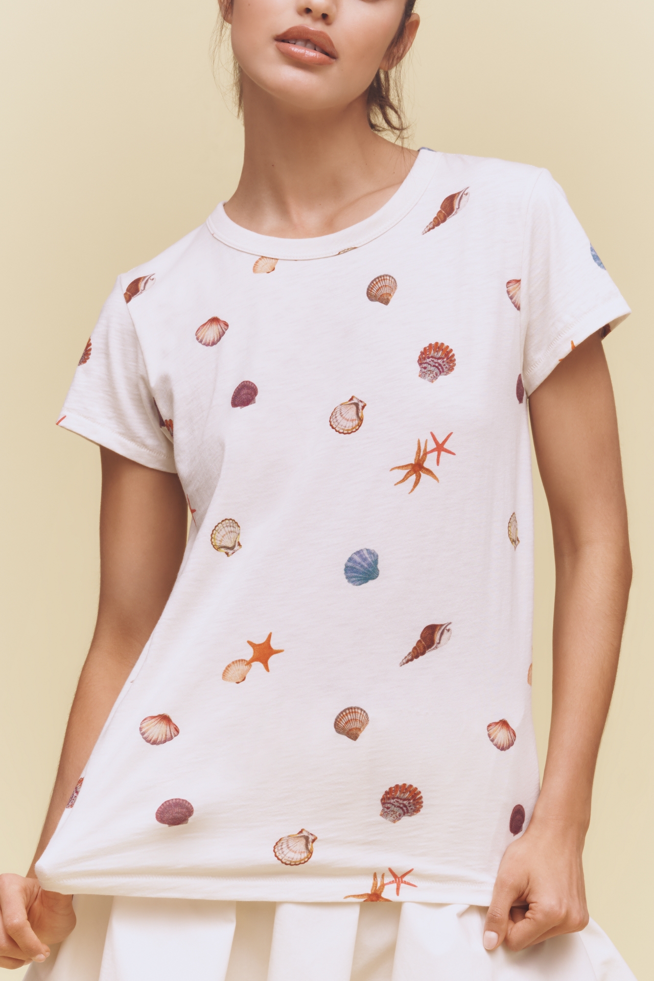 rag & bone Allover Seashell Graphic Tee