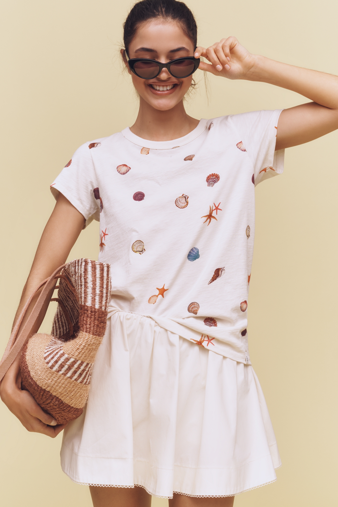 rag & bone Allover Seashell Graphic Tee