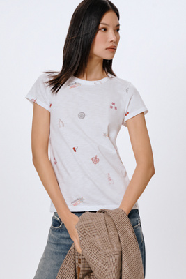 Rag & Bone Lucky Charm Graphic Tee In White