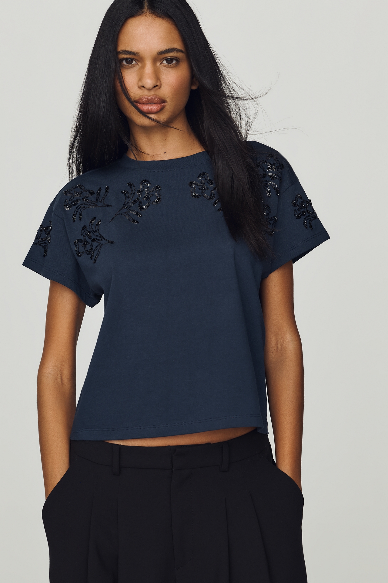 rag & bone Beaded Floral Top
