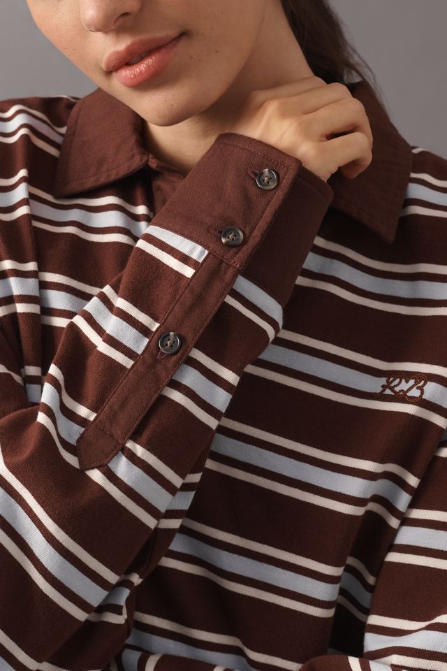 rag & bone 100% Cotton Rugby Stripe Shirt #1