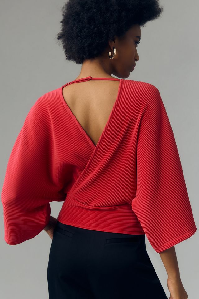 By Anthropologie Long-Sleeve Wrap Top #1