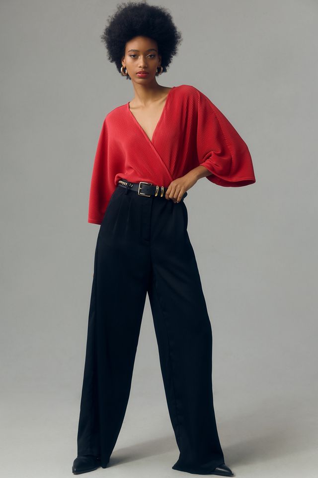 By Anthropologie Long-Sleeve Wrap Top #2