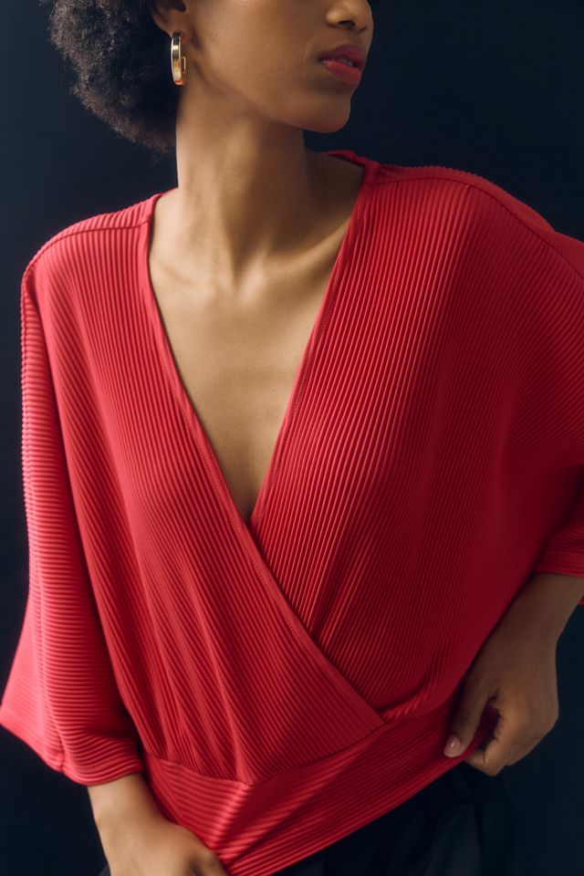 By Anthropologie Long-Sleeve Wrap Top